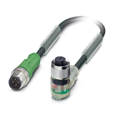 SAC-4P-M12MS/0,3-PUR/M12FR-3L