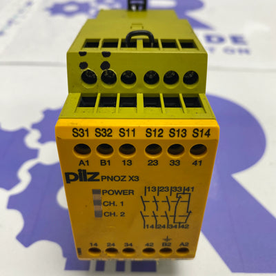 PNOZ-X3-110VAC-24VDC-3N/O-1N/C-1SO