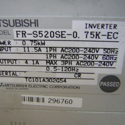 MITSUBISHI FR-S520SE-0 75K-EC