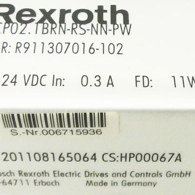BOSCH REXROTH VCP02-1BRN-RS-NN-PW