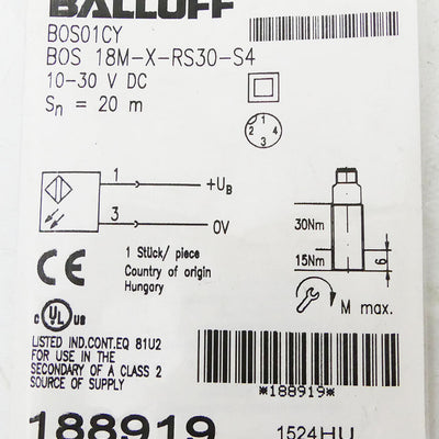 BALLUFF BOS 18M-X-RS30-S4