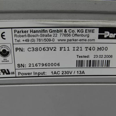 PARKER C3S063V2 F11 I21 T40 M00