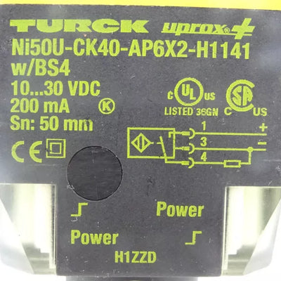 TURCK NI50U-CK40-AP6X2-H1141 W/BS4