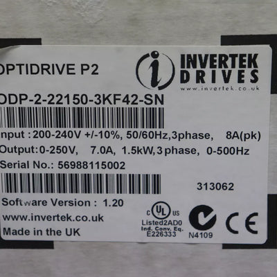 INVERTEK ODP-2-22150-3KF42-SN