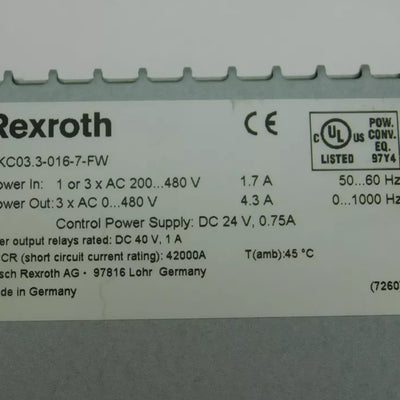 BOSCH REXROTH DKC03.3-016-7-FW