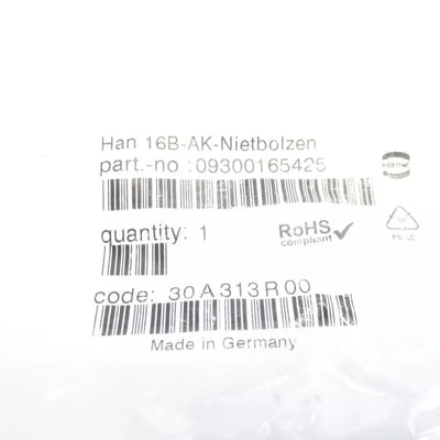 HARTING HAN16B-AK-NIETBOLZEN