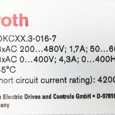 REXROTH DKCXX.3-016-7