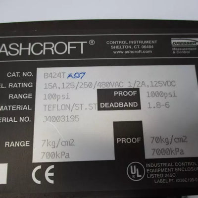 ASHCROFT B424TX07