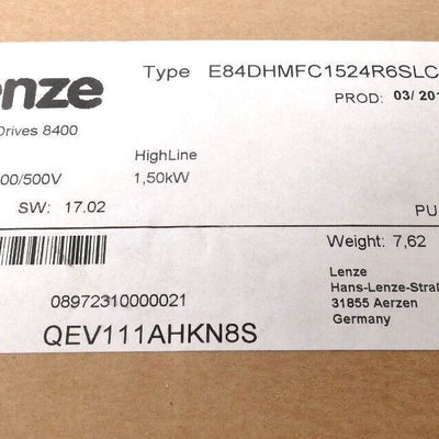 Lenze E84DHMFC1524R6SLCE