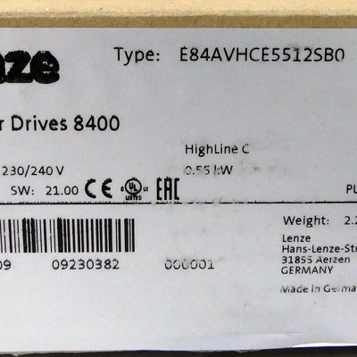 LENZE E84AVHCE5512SB0