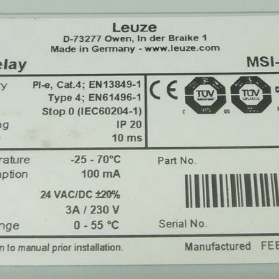 LEUZE MSI-SR4B-02