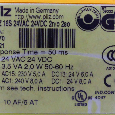 PILZ PNOZ-16S-24VAC-24VDC-2N/O-2SO