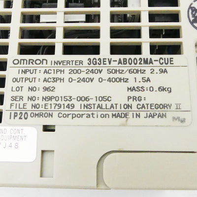 OMRON 3G3EV-AB002MA-CUE