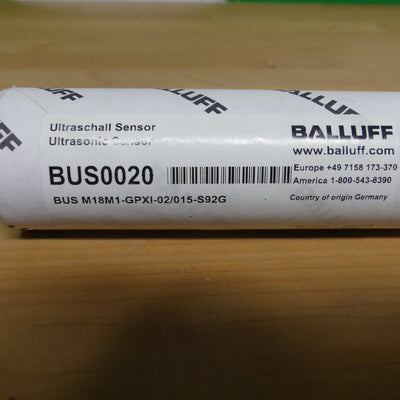 BALLUFF BUS M18M1-GPXI-02/015-S92G