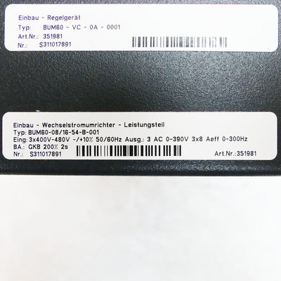 BAUMULLER BUM60-08/16-54-B-001 + BUM60-VC-0A-0001