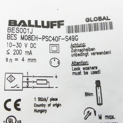BALLUFF BES M08EH-PSC40F-S49G