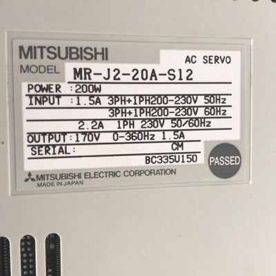 Mitsubishi ElectricMR-J2-40A-S12