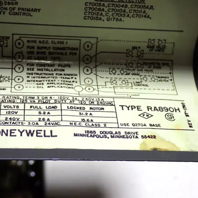 Honeywell RA890H 1052